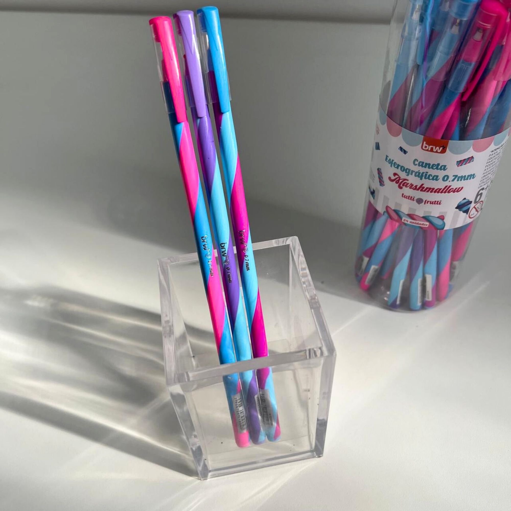 Caneta Esferográfica 0.7mm Marshmallow BRW